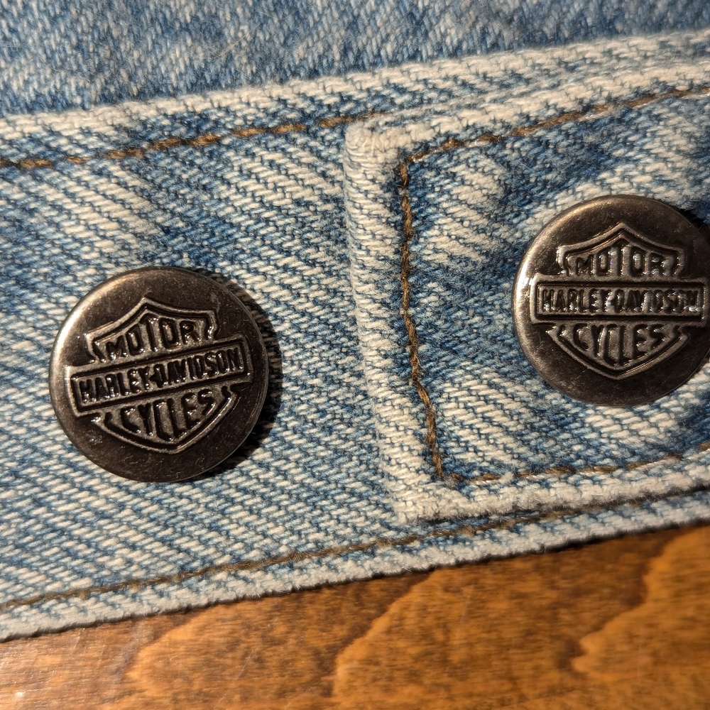 Harley Davidson Denim Vest - Picture 7 of 11
